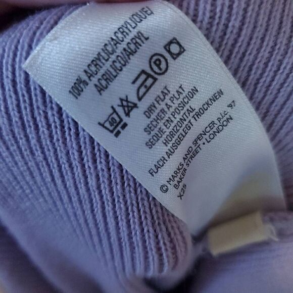 St. Michael Marks Spencer Lilac Vneck tunic sweater L - Picture 8 of 9